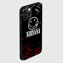 Чехол для iPhone 12 Pro Max Nirvana брызги красок, цвет: 3D-черный — фото 2