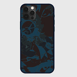 Чехол для iPhone 12 Pro Max Абстрактный камуфляж, цвет: 3D-черный