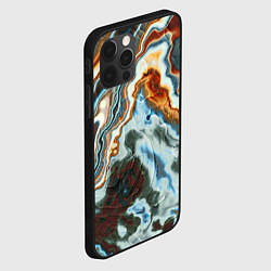 Чехол для iPhone 12 Pro Max Мраморная текстура, цвет: 3D-черный — фото 2