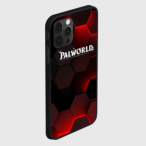 Чехол iPhone 12 Pro Max Palworld красные плиты / 3D-Черный – фото 2
