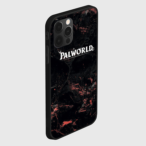 Чехол iPhone 12 Pro Max Palworld dark logo / 3D-Черный – фото 2