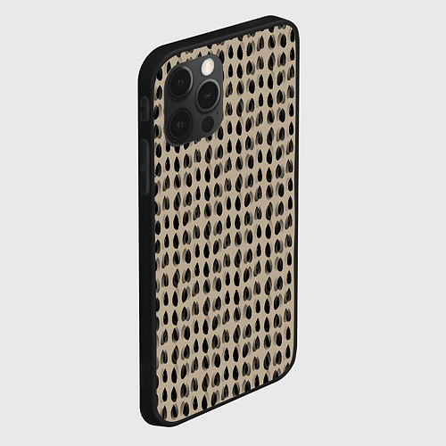 Чехол iPhone 12 Pro Max Леопардовый дождь / 3D-Черный – фото 2