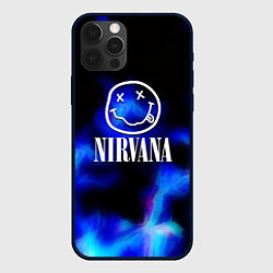 Чехол для iPhone 12 Pro Max Nirvana flame ghost steel, цвет: 3D-черный