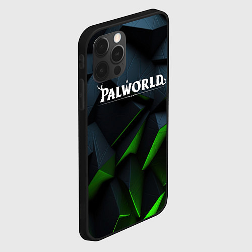 Чехол iPhone 12 Pro Max Palworld логотип абстракт объемные плиты / 3D-Черный – фото 2