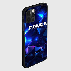 Чехол для iPhone 12 Pro Max Palworld логотип и синие блики, цвет: 3D-черный — фото 2