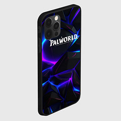 Чехол для iPhone 12 Pro Max Palworld логотип на черных неоновых плитах, цвет: 3D-черный — фото 2