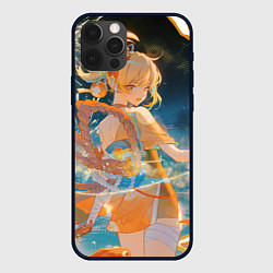 Чехол для iPhone 12 Pro Max Genshin Impact Ёимия smile, цвет: 3D-черный