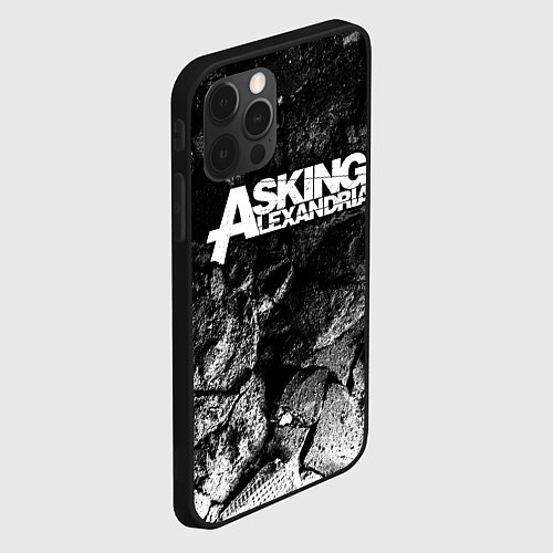 Чехол iPhone 12 Pro Max Asking Alexandria black graphite / 3D-Черный – фото 2