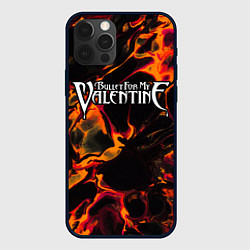 Чехол для iPhone 12 Pro Max Bullet For My Valentine red lava, цвет: 3D-черный