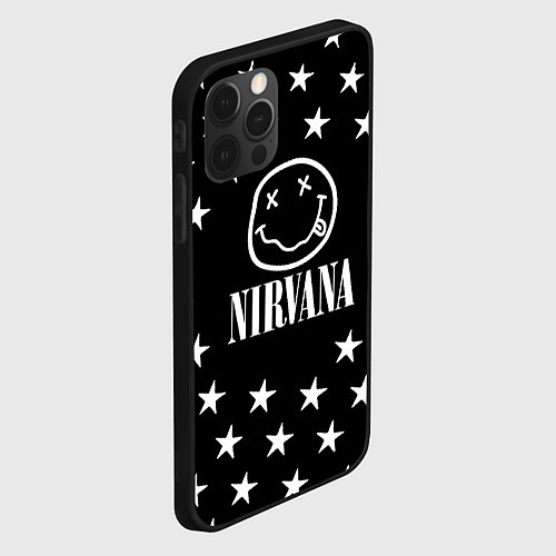 Чехол iPhone 12 Pro Max Nirvana stars steel / 3D-Черный – фото 2