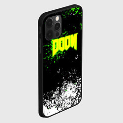 Чехол для iPhone 12 Pro Max Doom токсичное лого краски, цвет: 3D-черный — фото 2