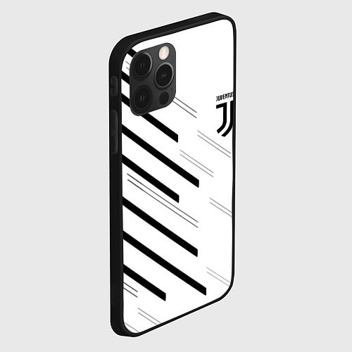 Чехол iPhone 12 Pro Max Juventus sport geometry / 3D-Черный – фото 2