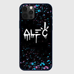 Чехол для iPhone 12 Pro Max Alec monopoly graffiti брызги, цвет: 3D-черный