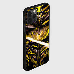 Чехол для iPhone 12 Pro Max Жёлтый камень на чёрном фоне, цвет: 3D-черный — фото 2