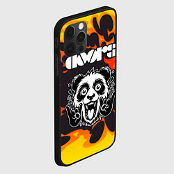 Чехол для iPhone 12 Pro Max The Doors рок панда и огонь, цвет: 3D-черный — фото 2