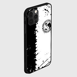 Чехол для iPhone 12 Pro Max The witcher краски текстура, цвет: 3D-черный — фото 2