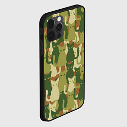 Чехол для iPhone 12 Pro Max Котята - камуфляж, цвет: 3D-черный — фото 2