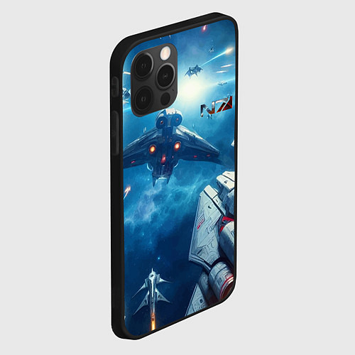Чехол iPhone 12 Pro Max Mass Effect - space neon / 3D-Черный – фото 2