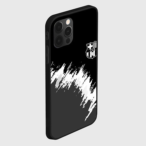 Чехол iPhone 12 Pro Max Barcelona краски текстура фк / 3D-Черный – фото 2
