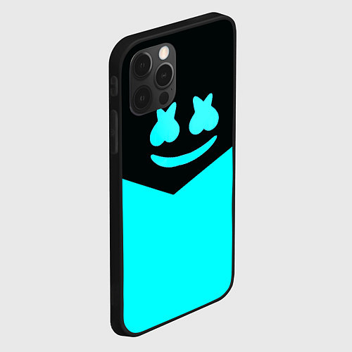 Чехол iPhone 12 Pro Max Marshmello dj geometry / 3D-Черный – фото 2