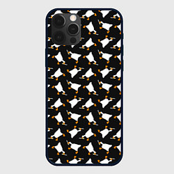 Чехол для iPhone 12 Pro Max Злой гусь с ножом, цвет: 3D-черный