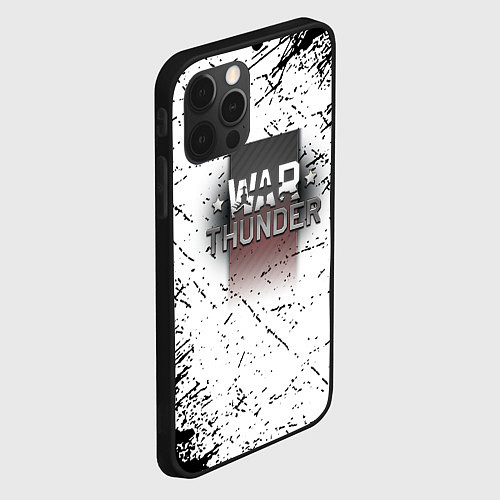 Чехол iPhone 12 Pro Max Warthunder брызги красок текстура / 3D-Черный – фото 2