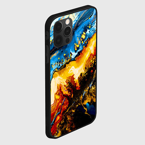 Чехол iPhone 12 Pro Max Кислотные метаморфозы / 3D-Черный – фото 2