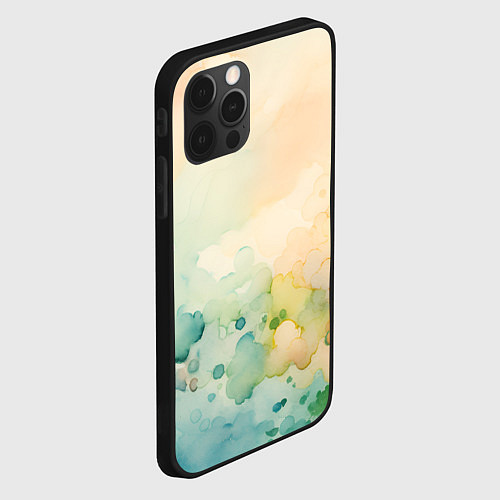 Чехол iPhone 12 Pro Max Светлая акварель / 3D-Черный – фото 2
