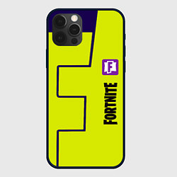 Чехол для iPhone 12 Pro Max Fortnite logo yellow game, цвет: 3D-черный