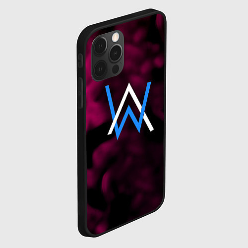 Чехол iPhone 12 Pro Max Алан Волкер огенный стиль градиент / 3D-Черный – фото 2