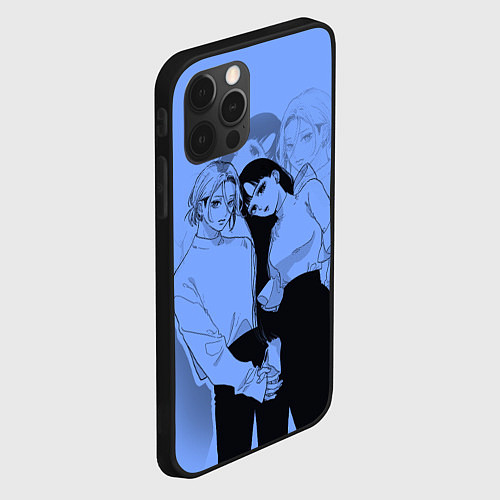 Чехол iPhone 12 Pro Max Эмми и Син - Любовь с кончиков пальцев / 3D-Черный – фото 2