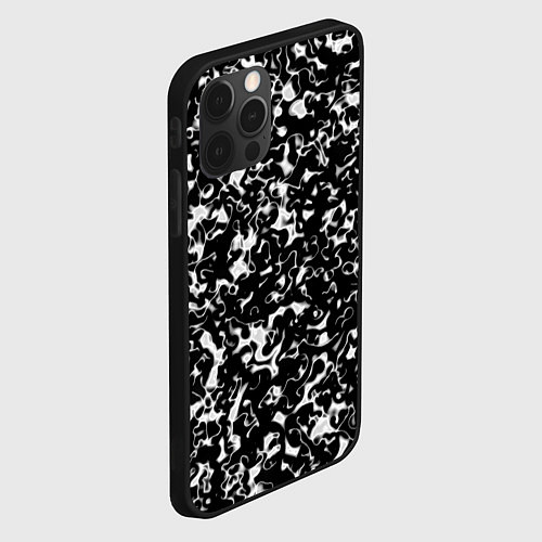 Чехол iPhone 12 Pro Max Черный жидкий металл / 3D-Черный – фото 2