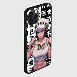 Чехол для iPhone 12 Pro Max Трафальгар и иероглифы - Ван Пис, цвет: 3D-черный — фото 2