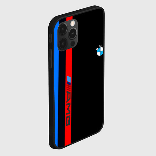 Чехол iPhone 12 Pro Max BMW amg sport / 3D-Черный – фото 2