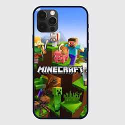 Чехол для iPhone 12 Pro Max Minecraft pixel world, цвет: 3D-черный