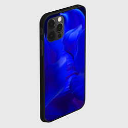 Чехол для iPhone 12 Pro Max Неоновый синий цветок, цвет: 3D-черный — фото 2