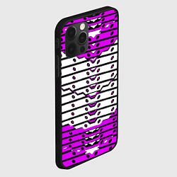 Чехол для iPhone 12 Pro Max Фиолетово-белая техно броня, цвет: 3D-черный — фото 2