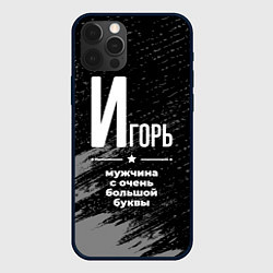 Чехол для iPhone 12 Pro Max Игорь: мужчина с очень большой буквы, цвет: 3D-черный
