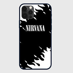 Чехол для iPhone 12 Pro Max Nirvana текстура огонь, цвет: 3D-черный