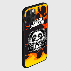 Чехол для iPhone 12 Pro Max Black Sabbath рок панда и огонь, цвет: 3D-черный — фото 2