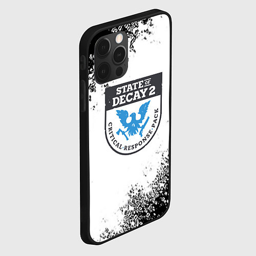 Чехол iPhone 12 Pro Max State of Decay текстура краски / 3D-Черный – фото 2