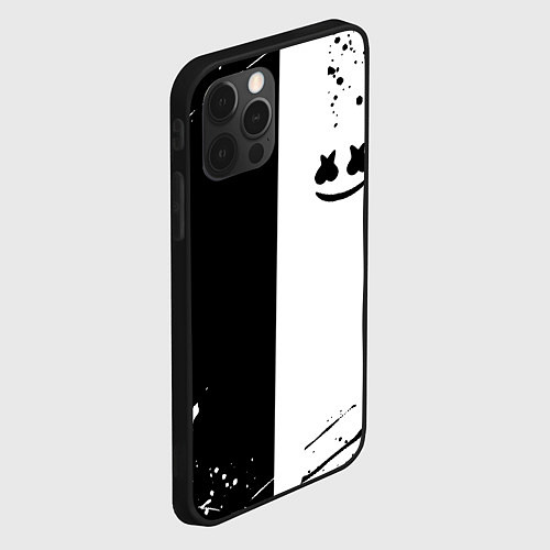 Чехол iPhone 12 Pro Max Marshmello краски музыка / 3D-Черный – фото 2