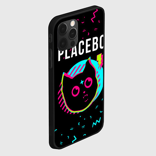 Чехол iPhone 12 Pro Max Placebo - rock star cat / 3D-Черный – фото 2