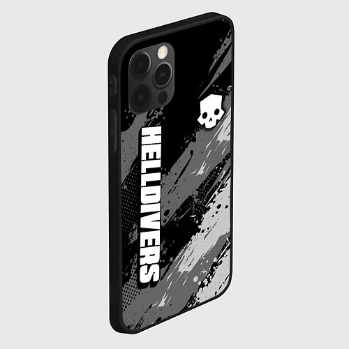 Чехол iPhone 12 Pro Max Helldivers 2: Skull Logo / 3D-Черный – фото 2
