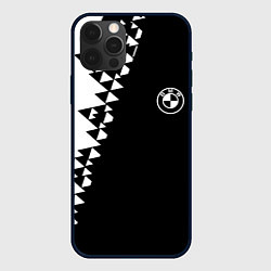 Чехол для iPhone 12 Pro Max BMW sport geometry steel, цвет: 3D-черный