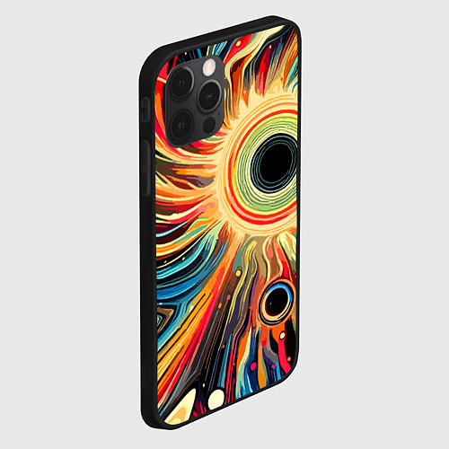 Чехол iPhone 12 Pro Max Space abstraction - ai art / 3D-Черный – фото 2
