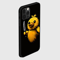 Чехол для iPhone 12 Pro Max Утка с ножом мем, цвет: 3D-черный — фото 2