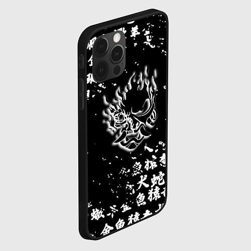 Чехол iPhone 12 Pro Max Samurai pattern japan 2077 / 3D-Черный – фото 2