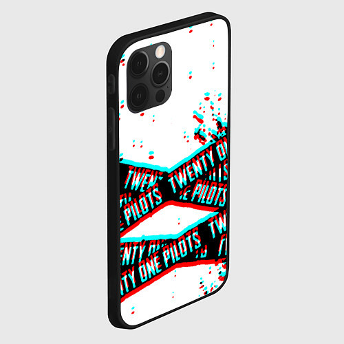 Чехол iPhone 12 Pro Max Twenty one pilots glitch music / 3D-Черный – фото 2