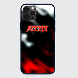 Чехол для iPhone 12 Pro Max Accept rock steel, цвет: 3D-черный